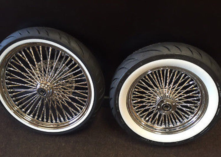 DNA Diamond Mammoth 52 Fat Spoke Wheels 21x3.5 & 16x3.5 FLSTN