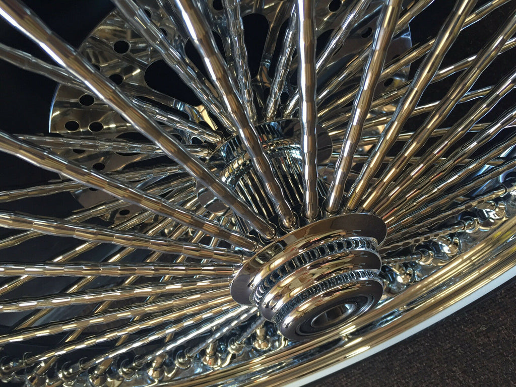 Chrome DNA Mammoth Diamond 52 Spoke Wheels 21x3.5/16x3.5 FLSTC