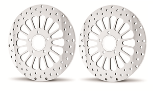Super Spoke Rotor Front And Rear 11.5” 1984-1999 All Big Twin Softails Sportsters W/ Bolts
