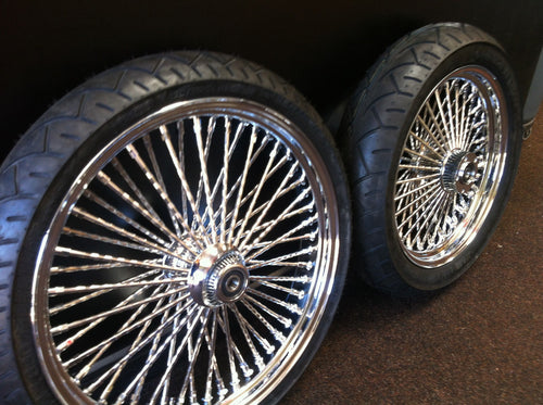 FLSTC Heritage Classic DNA Mammoth Diamond 52 Fat Spoke Wheel Set 21x3.5/16x3.5