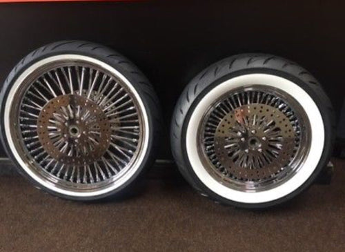 Smooth Mammoth 52 Fat Spoke Wheels 21x3.5/16x3.5 2000-2007 HD FLH Touring DNA