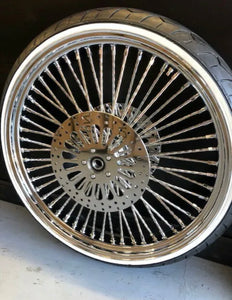 DNA Chrome Diamond Mammoth 52 Fat Spoke Wheel 26"x3.5" FLHR Harley ww tire 1"