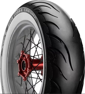 AVON TYRE COBRA CHROME AV92 150/80B16 77V Whitewall Bias Rear Motorcycle Tire