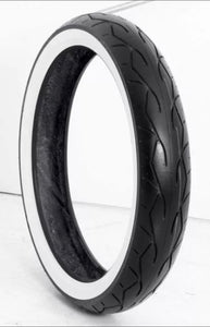 Vee Rubber 120/70-21" white wall front tire. Harley Davidson FLTRX/FLHR/ for 21" x 3.5" wheels