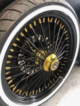 FLSTN Black/Gold Wheels Mammoth 52 Spoke Wheels 21x3.5/18x4.25 HD Softail Deluxe