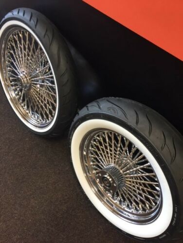 Mammoth DNA Chrome Diamond 52 Spoke Wheels 21x3.5 & 16x3.5 FLSTN HD Softail Deluxe