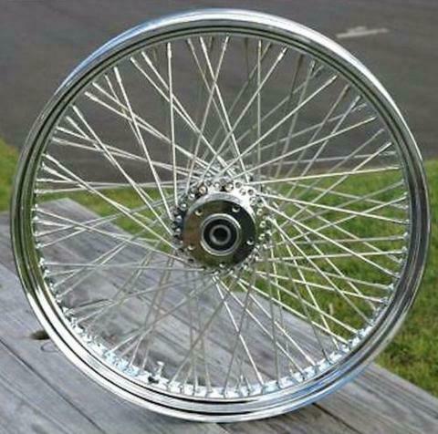 FLHT/FLHR DNA Chrome Smooth 80 Spoke Wheels 21x3.5/18x4.25 Harley Road King